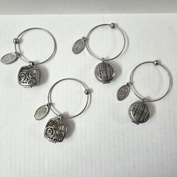 Yankee Candle Charming Scents Fragrance Lockets For Car Lot of 4 Silver - Picture 6 of 6